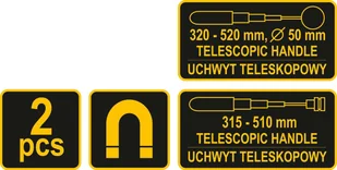 VOREL ZESTAW LUSTERKO INSPEKCYJNE Z MAGNESEM 2 CZ - Pozostałe narzędzia ogrodowe - miniaturka - grafika 4