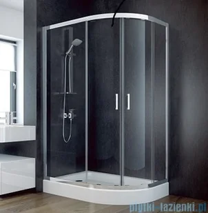 PMD Piramida Modern 100x80 profil chrom szkło transparentne MA-100-80-C - Kabiny prysznicowe - miniaturka - grafika 3