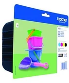 Tusze oryginalne - Brother Zestaw tuszy LC221 BK/C/M/Y (LC221VALBPDR) - miniaturka - grafika 1