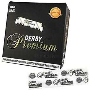Derby PREMIUM Żyletki do Brzytwy Połówki 100 szt - Brzytwy fryzjerskie - miniaturka - grafika 3