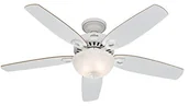 Wentylatory sufitowe - Hunter 50570 Builder Deluxe wentylator sufitowy z oświetleniem metalowa 132 cm 240 W 50570 - miniaturka - grafika 1