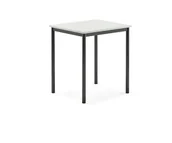 Meble do szkół i przedszkoli - AJ Produkty Biurko SONITUS, 700x600x760 mm, biały laminat, antracyt - miniaturka - grafika 1