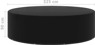 vidaXL Pokrowce na meble ogrodowe, 2 szt., 10 oczek, 325x90 cm - Poduszki ogrodowe - miniaturka - grafika 6