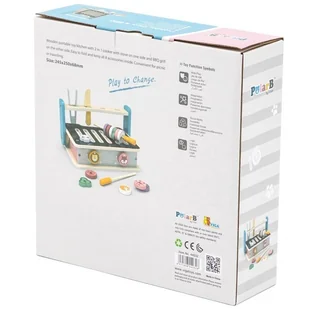 VIGA Toys Drewniana składana kuchenka i grill z serii PolarB 44032 - Zabawki AGD - miniaturka - grafika 7