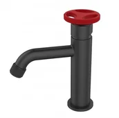 Baterie umywalkowe - Sea-Horse Bateria LOFTEA BLACK+RED umywalkowa stojąca niska czarny mat/czerwony BJV404B-R1 - miniaturka - grafika 1