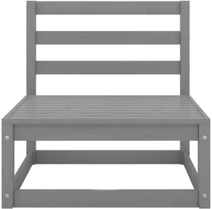 vidaXL 2-cz. zestaw mebli wypoczynkowych do ogrodu, szary, sosnowy - Komplety wypoczynkowe - miniaturka - grafika 5