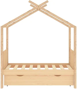 VidaXL Lumarko Rama łóżka dziecięcego z szufladą, sosnowa, 70x140 cm 322145 VidaXL - Łóżeczka i kojce - miniaturka - grafika 3