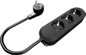 Przedłużacze i rozgałęźniki - Bachmann 387.171 gniazdko na stół Smart 3 X Schuko, przewód zasilający 3 m, czarny (2473558) - miniaturka - grafika 1