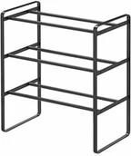 Szafki na buty - Yamazaki yamazaki regał na buty z 3 półkami szafka na buty półka na buty można układać w stos czarna 7556 - miniaturka - grafika 1