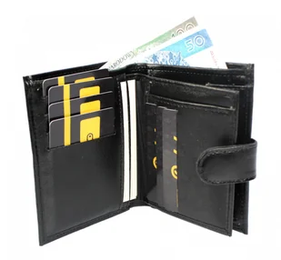 Elkor (PL) Portfel Męski Skórzany (PL) Skóra Licowa Pionowy Z Zapięciem Z Wyciąganą Wkładką Na Dokumenty EL36 - Portfele - miniaturka - grafika 4