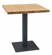 Stoły - Signal STÓŁ PURO LAMINAT DĄB/CZARNY 80X80 PUROLAMD80 - miniaturka - grafika 1