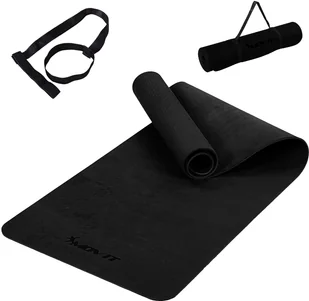 Movit CZARNA MATA TPE 190x60x0,6cm DO ĆWICZEŃ FITNESS - Maty do ćwiczeń - miniaturka - grafika 3