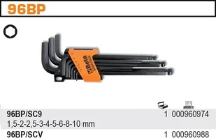 Beta KPL.KLUCZY TRZPIENIOWYCH 1,5-10MM 9SZT 96BP/SC9 - Klucze i nasadki - miniaturka - grafika 2