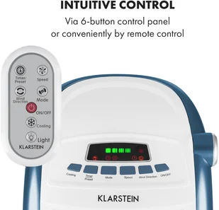 Klarstein Klarstein Maxfresh Ocean, 3 w 1, klimatyzer, schładzacz powietrza, wentylator nawilżacz powietrza, 444 m/h, 55W, przenośnyKlarstein ACO6-MaxfreshOceanWB - Klimatory - miniaturka - grafika 7