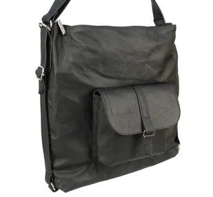 Magre (PL) Praktyczny Plecak Skórzany Torebka 2 w 1 (PL) AMELIA Skóra Naturalna Licowa CZARNY - Torebki damskie Magre (PL) Praktyczny Plecak Skórzany Torebka 2 w 1 (PL) AMELIA Skóra Naturalna Licowa CZARNY - Torebki damskie - miniaturka - grafika 1