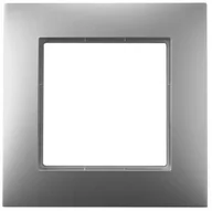 Klawisze i ramki - Ospel Ramka pojedyncza Srebrny Aria - R-1U/18 - miniaturka - grafika 1