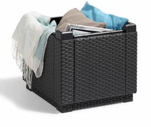 Keter Benelux Allibert Puf ze schowkiem, grafitowy, 213816 - Skrzynie ogrodowe - miniaturka - grafika 4