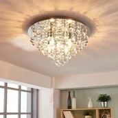 Lampy sufitowe - Lampenwelt com Iskrząca lampa sufitowa Annica z chromowaną płytą - miniaturka - grafika 1