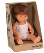 Lalki dla dziewczynek - Miniland Europejczyk Rude Włosy 38 cm Lalka Chłopiec Europejczyk Rude Włosy Miniland Doll Miniland EUROPEJCZYK 38 RUDE WŁOSY - miniaturka - grafika 1
