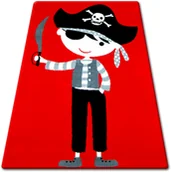 Dywany dla dzieci - Dywany Łuszczów Flash 120x170 Pirat czerwony #B019 - miniaturka - grafika 1