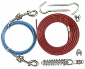 Smycze dla psów - Kerbl KERBL zestaw ogrodowy Lina Lina, napęd 15 m + linką do prowadzenia 3 m + odciążeniem - miniaturka - grafika 1