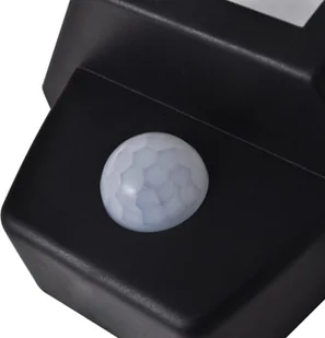 vidaXL Ścienne lampy solarne, 2 szt., z detektorem ruchu, czarne - Lampy ogrodowe - miniaturka - grafika 5