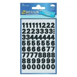 Avery Zweckform Avery Zweckform, naklejki na zeszyty, Cyferki, czarne - Scrapbooking - miniaturka - grafika 4