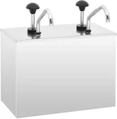 Pozostałe akcesoria kuchenne - vidaXL Dozownik do sosów, stal nierdzewna, 2 x 3,5 L - miniaturka - grafika 1