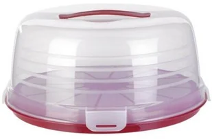 Curver Poland Sp. z o. o. POJEMNIK NA CIASTO OKRĄGŁY CZERWONY - Pojemniki kuchenne - miniaturka - grafika 4