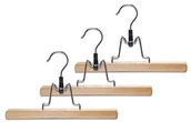 Wieszaki do szafy - Zeller natur 17111 wieszak na spodnie, zestaw 3-częściowy, 25 cm 17111 - miniaturka - grafika 1