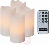 Świece - Best Season Zestaw 4-cz- Candle LED - świece z pilotem biały - miniaturka - grafika 1