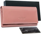 Portfele - Cavaldi 4U Elegancki, podłużny portfel damski z klapą na zatrzask - miniaturka - grafika 1