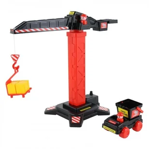 Wader Quality Toys Mammoet Dźwig Żuraw + Auto Ciężarówka 2 Figurki 65315 - Tory, garaże, parkingi - miniaturka - grafika 3