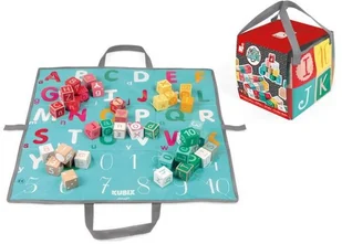 Janod Klocki drewniane z matą do zabawy - literki i cyferki JND3700217380779 - Klocki - miniaturka - grafika 3