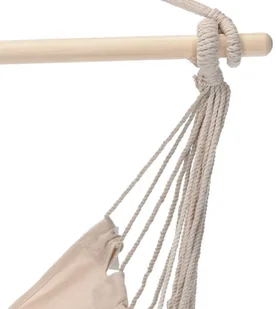 Ambiance Hamak BRAZYLIJSKI fotel podwieszany huśtawka BEŻOWY 8719202958300 - Fotele ogrodowe wiszące - miniaturka - grafika 3