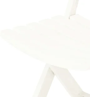 vidaXL Składane krzesła ogrodowe, 2 szt., plastikowe, białe - Fotele i krzesła ogrodowe - miniaturka - grafika 6