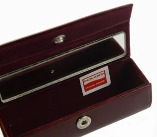 MARCO (PL) Eleganckie i Stylowe Etui na Pomadkę MARCO (PL) Skóra Naturalna Licowa Bordowe - Pozostałe akcesoria kosmetyczne - miniaturka - grafika 5