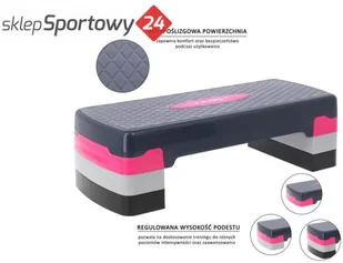 HMS STEP DO AEROBIKU AS002 RÓŻ-SZAR - Pozostały sprzęt i akcesoria do ćwiczeń - miniaturka - grafika 11