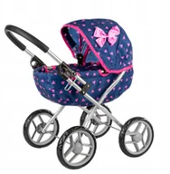 Wózki dla lalek - Kinderplay Wózek Dla Lalek Głęboki Składany - miniaturka - grafika 1