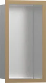Półki łazienkowe - Hansgrohe 56094140 XtraStoris Individual Wnęka ścienna stal szlachetna szczotkowana z ozdobną ramą 30 x 15 x 10 cm brąz szczotkowany - miniaturka - grafika 1
