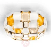 Lampy sufitowe - Slamp Mida lampa sufitowa, 50 cm bursztyn - miniaturka - grafika 1