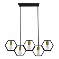 Lampy sufitowe - Polux HONEY 5xE27 czarna+złoto Lampa wisząca IL MIO HONEY 5xE27 czarna+złoto Lampa wisząca IL MIO - miniaturka - grafika 1