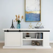 Drzwi wewnętrzne - VidaXL Lumarko System do drzwi przesuwnych szafki, stal węglowa, 200 cm 148018 VidaXL - miniaturka - grafika 1