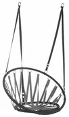 Hamaki - SPRINGOS Huśtawka SPRINGOS bocianie gniazdo ogrodowy fotel bujak nowoczesny taśmy szare SPR0016 - miniaturka - grafika 1