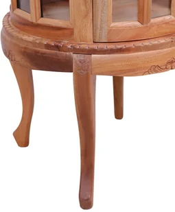 vidaXL Witryna, naturalna, 50 x 50 x 76 cm, lite drewno mahoniowe - Witryny - miniaturka - grafika 7