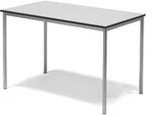 Meble do szkół i przedszkoli - AJ Produkty Stół BORS, 1400x800x900 mm, laminat szary, szary aluminium - miniaturka - grafika 1