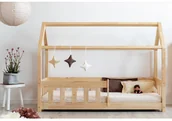 Łóżka dla dzieci i młodzieży - Drewniane łóżko dziecięce domek Z5-S89 - miniaturka - grafika 1
