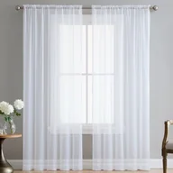 Firany - tarino Firana gotowa BIAŁA z gładkiego woalu 140 X 250 CM Taśma C71C-6297D - miniaturka - grafika 1