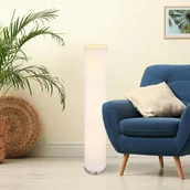 Lampy stojące - Globo Lighting Lampa stojąca Ava, klosz tkanina kolor piaskowy - miniaturka - grafika 1