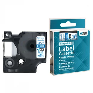 Dymo strefadrukarek.pl Taśma 16960 zamiennik naprasowanka 12mmx2m biała/niebieski nadruk | OSZCZĘDZAJ DO 80% - ZADZWOŃ! PROMOCJA! D1-FA-16960 - Etykiety do drukarek - miniaturka - grafika 3